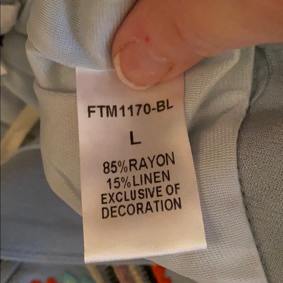 Light Turquoise Seafoam Embroidered Shorts - Picture 8 of 9